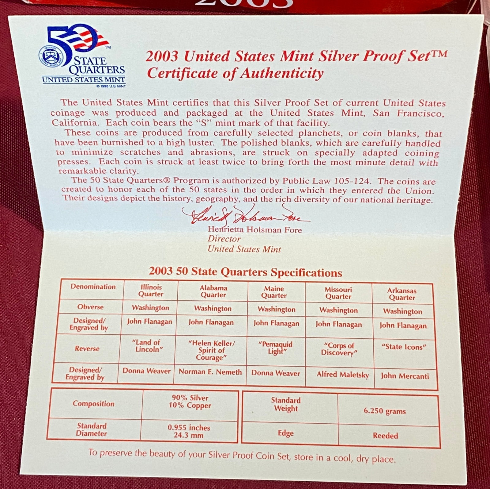 2003 U.S. Mint Silver Proof Set - 4