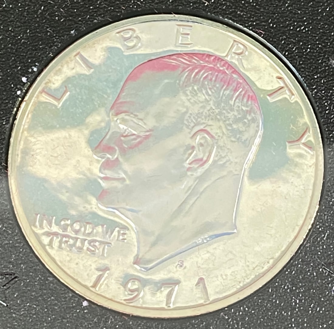Two 1971 Eisenhower Proof Dollars - 2