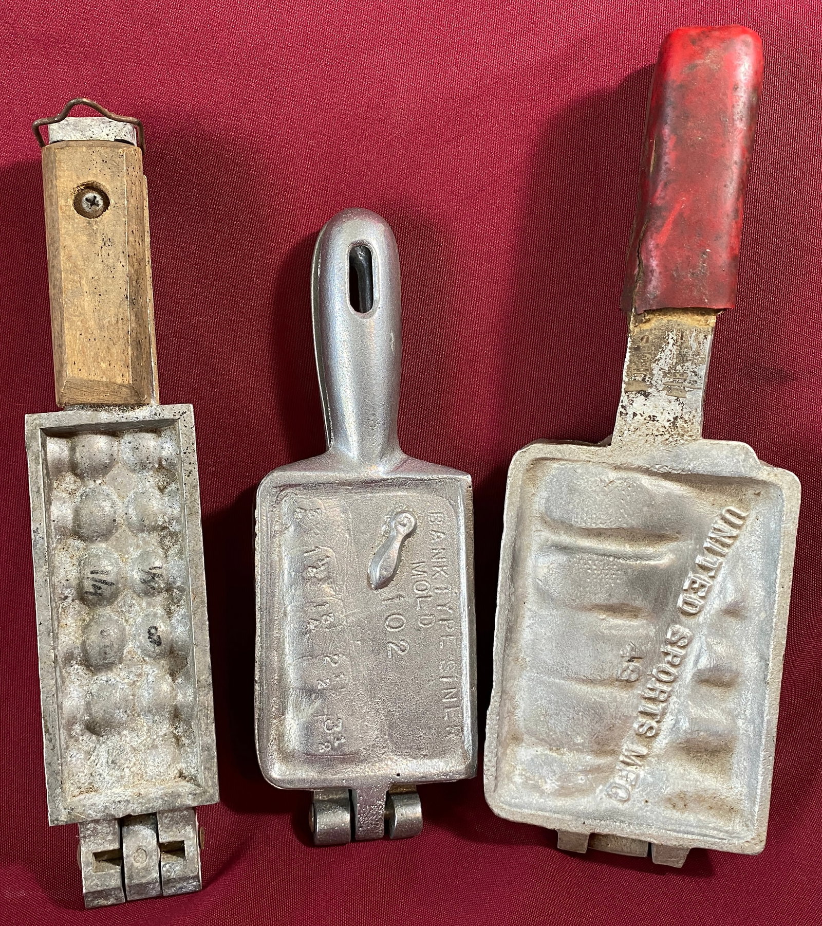 Three Lead Sinker Fishing Molds (1 of 6)