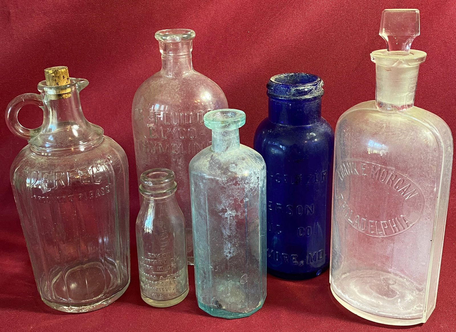 Six Older Collectible Bottles - Most with Advertisement (1 of 5)