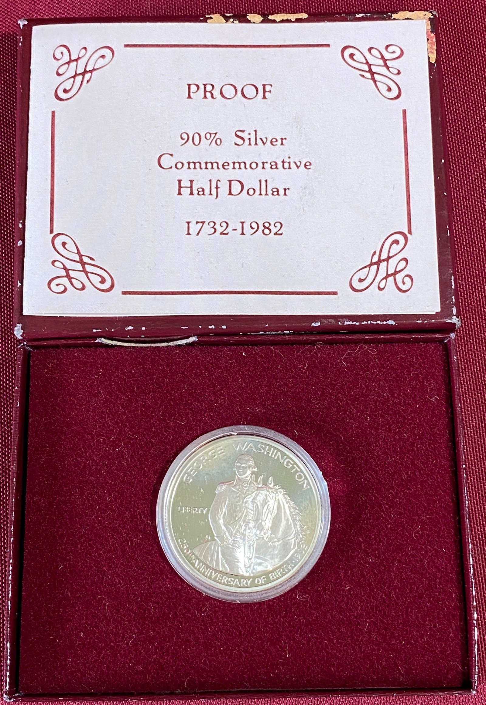 1982-S Washington Commemorative Proof Silver Half Dollar (1 of 4)