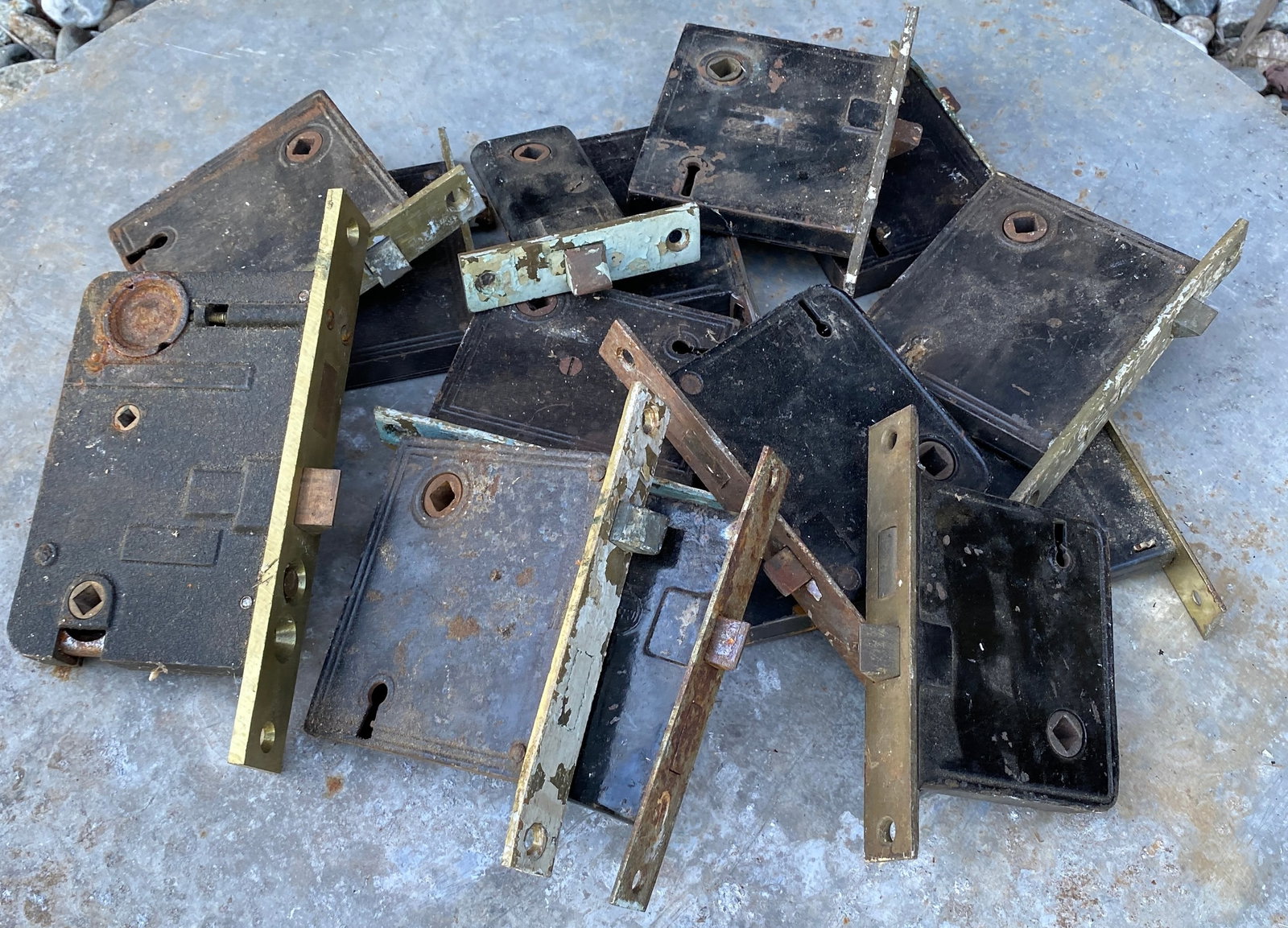 Various Antique Door Lock Inserts - Assorted Sizes (1 of 5)