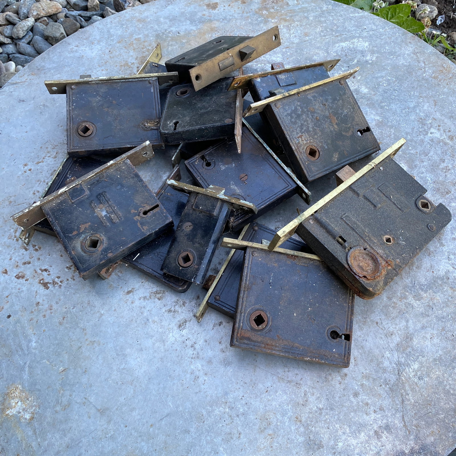 Various Antique Door Lock Inserts - Assorted Sizes - 3