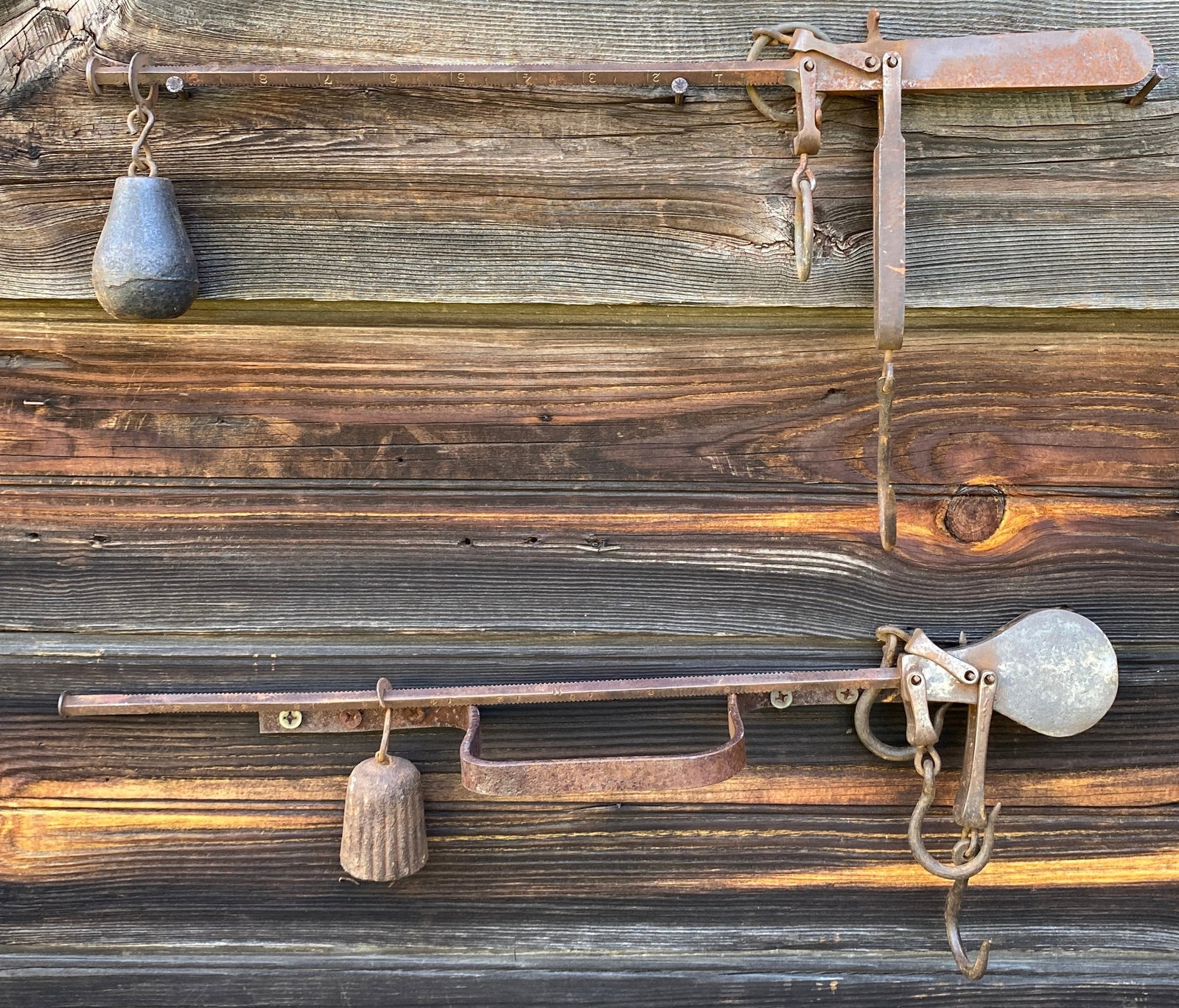 Two Antique Metal Scales: Two Antique Metal Scales