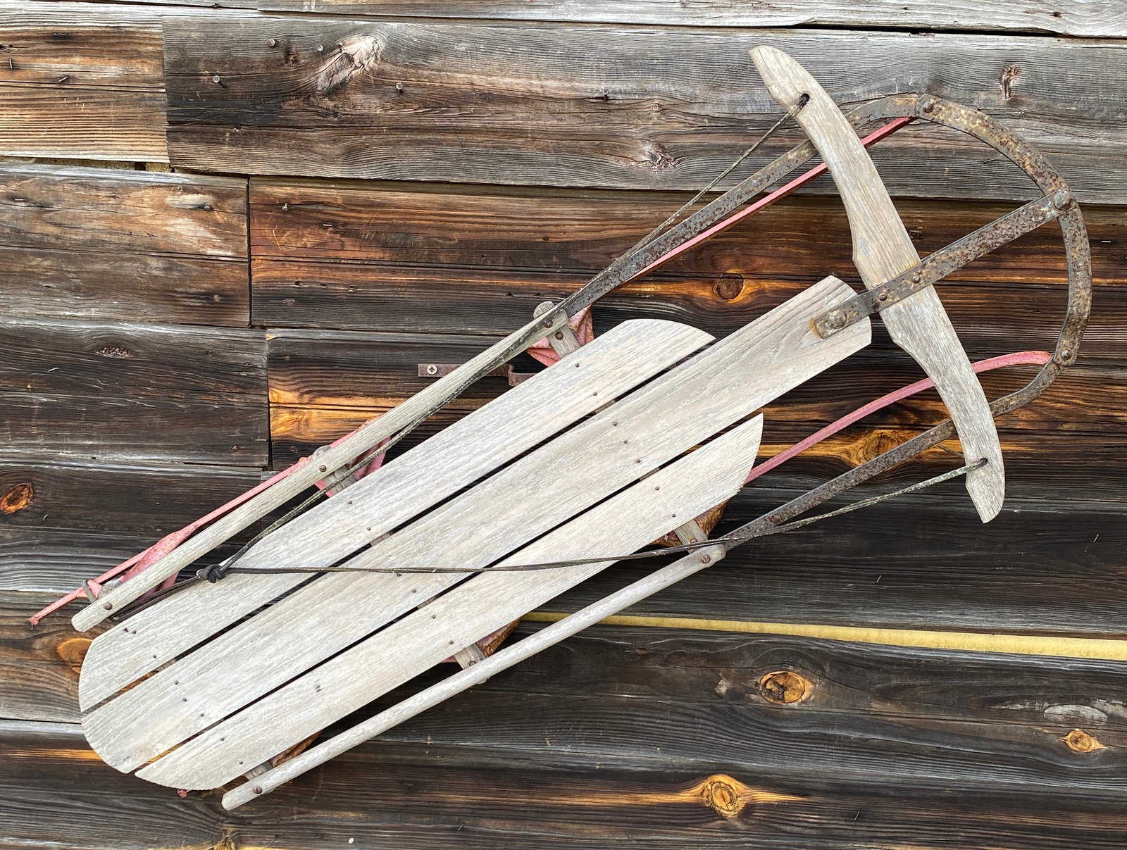 Older Wooden Snow Runner Sled - 51"x23" - Absolutely No Shipping (1 of 4)