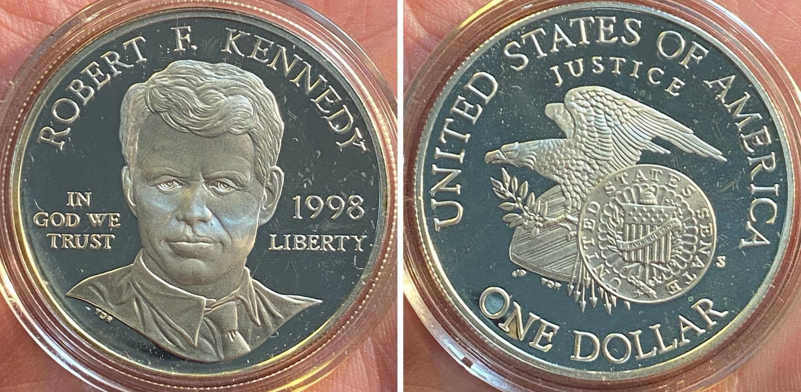 1998 Robert F Kennedy Commemorative Silver Dollar (1 of 3)