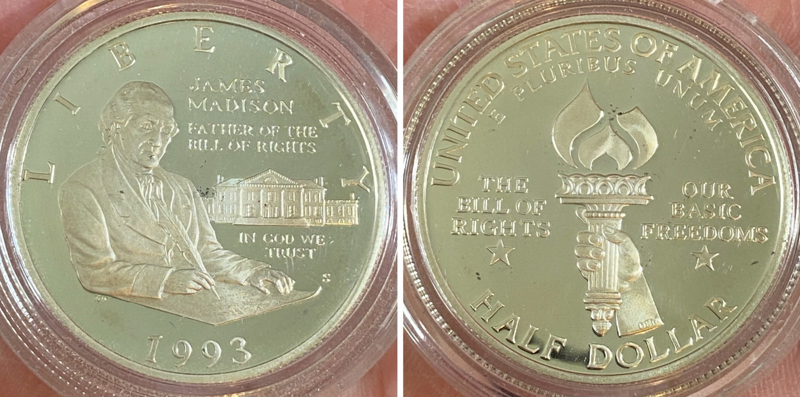 1993-S Bill of Rights Commemorative Silver Half Dollar (1 of 3)
