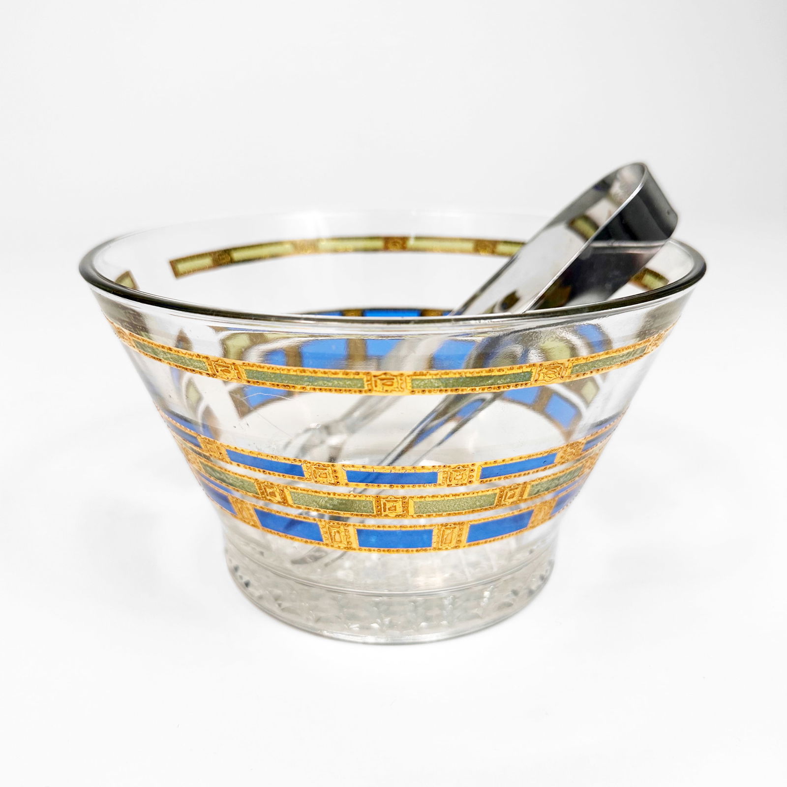 Culver Ltd. "Blue Empress" 22k Gold Ice Bowl, 1960s (1 of 8)