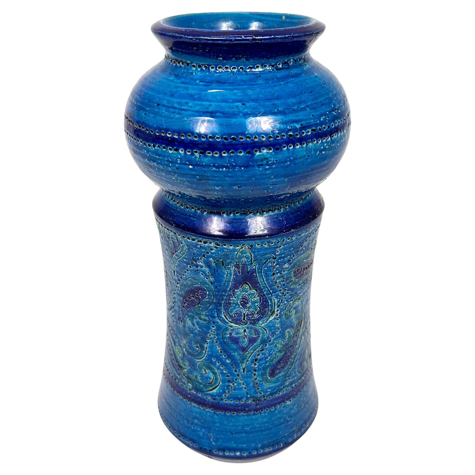 Bitossi for Rosenthal Netter Blue Rimini Vase, Italy, 1960s (1 of 8)