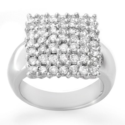 Certified 2.0ctw Diamond Right-Hand Ring 14K White Gold