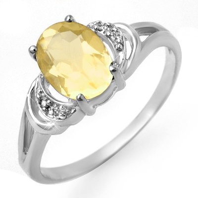 Certified 1.03ctw Citrine & Diamond Ladies Ring Gold