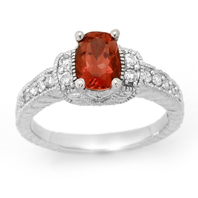 ACA Certified 1.58ct Pink Tourmaline & Diamond Ring 14K