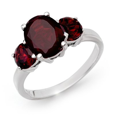 ACA Certified 3.05ctw Garnet Ladies Ring White Gold: Lot no.: 99003A BRAND NEW , GENUINE 3.05 CTW GARNET RING IN 10KT WHITE GOLD GEMSTONE: 3 OVAL CUT GARNET 3.05ctw GOLD: 3.8 GRAMS RING SIZE: 6 1/2 DIMENSIONS: APPROX. 1/2" X 3/8"
