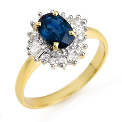 Overstock 1.72ctw Sapphire & Diamond Ring Yellow Gold