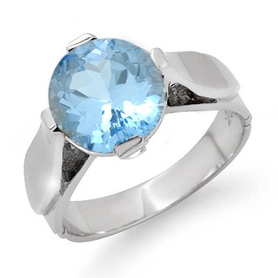 ANTIQUE STYLE 3.0 ctw BLUE TOPAZ LADIES RING WHITE GOLD: Lot no.: 90713 GENUINE SOLITAIRE 3.0 ctw BLUE TOPAZ RING GEMSTONE: 1 OVAL CUT BLUE TOPAZ 3.0 ctw GOLD: 5.0 GRAMS RING SIZE: 6 TOP DIMENSIONS: APPROXIMATELY 3/8" X 3/8"