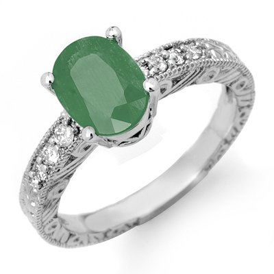ACA Certified 2.56ctw Emerald & Diamond Ring 14K W Gold: Lot no.: 99444A ANTIQUE STYLE 2.56ctw EMERALD & DIAMOND RING IN WHITE GOLD GEMSTONE: 1 OVAL CUT EMERALD 2.38 ctw DIAMOND: 6 ROUND DIAMONDS 0.18 ctw CLARITY: SI2-I1 COLOR: H-J GOLD: APPROXIMATELY 4.30