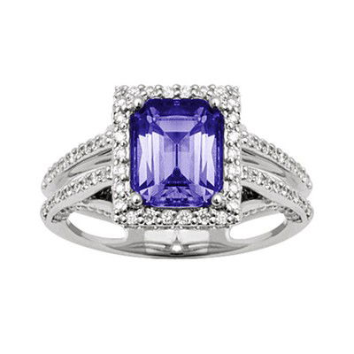 GENUINE 2.2 ctw DIAMOND and TANZANITE RING 14K WHITE GO: Diamond count: 140 Round cut Diamond weight: 0.7 CT Diamond Color & Clarity: I/ SI1-SI2Gemstone count: 1 Octagon cut TANZANITE @ 1.5 CT Gemstone quality: AA Metal: 14K WHITE GOLD Approx. 6.7 grams Rin