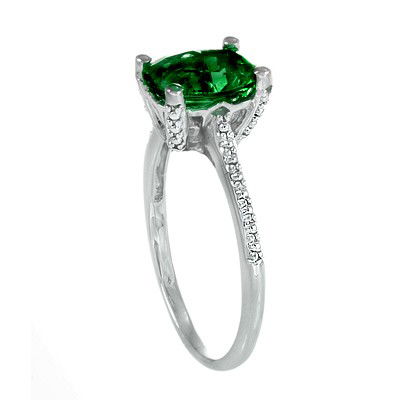 GENUINE 1 ctw EMERALD RING 14K WHITE GOLD: Gemstone count: 1 Oval cut EMERALD @ 1 CT Gemstone quality: AA Metal: 14K WHITE GOLD Approx. 2.3 grams Dimension: Approx. 5/16" x 5/8" Ring size: 7(US) Delivery: within 10-20 days