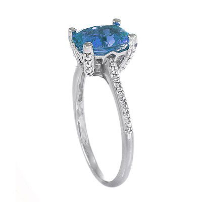 GENUINE 1 ctw BLUE TOPAZ RING 14K WHITE GOLD: Gemstone count: 1 Oval cut BLUE TOPAZ@ 1 CT Gemstone quality: AA Metal: 14K WHITE GOLD Approx. 2.3 grams Dimension: Approx. 5/16" x 5/8" Ring size: 7(US) Delivery: within 10-20 days