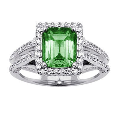 GENUINE 2.2 ctw DIAMOND and EMERALD RING 14K WHITE GOLD: Diamond count: 140 Round cut Diamond weight: 0.7 CT Diamond Color & Clarity: I/ SI1-SI2Gemstone count: 1 Octagon cut EMERALD @ 1.5 CT Gemstone quality: AA Metal: 14K WHITE GOLD Approx. 6.7 grams Ring