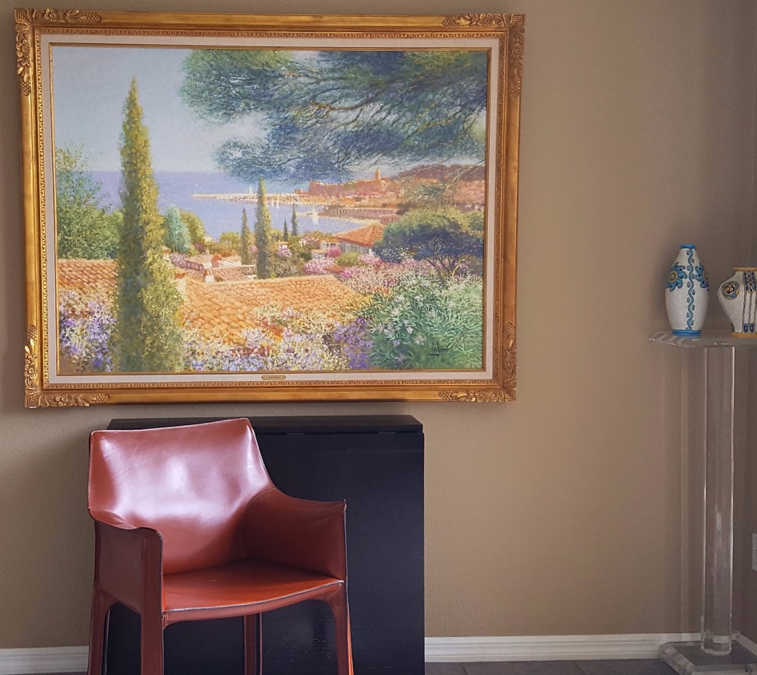 Louis P. Fabien French Belgian Impressionist Painting HUGE (1 of 4)