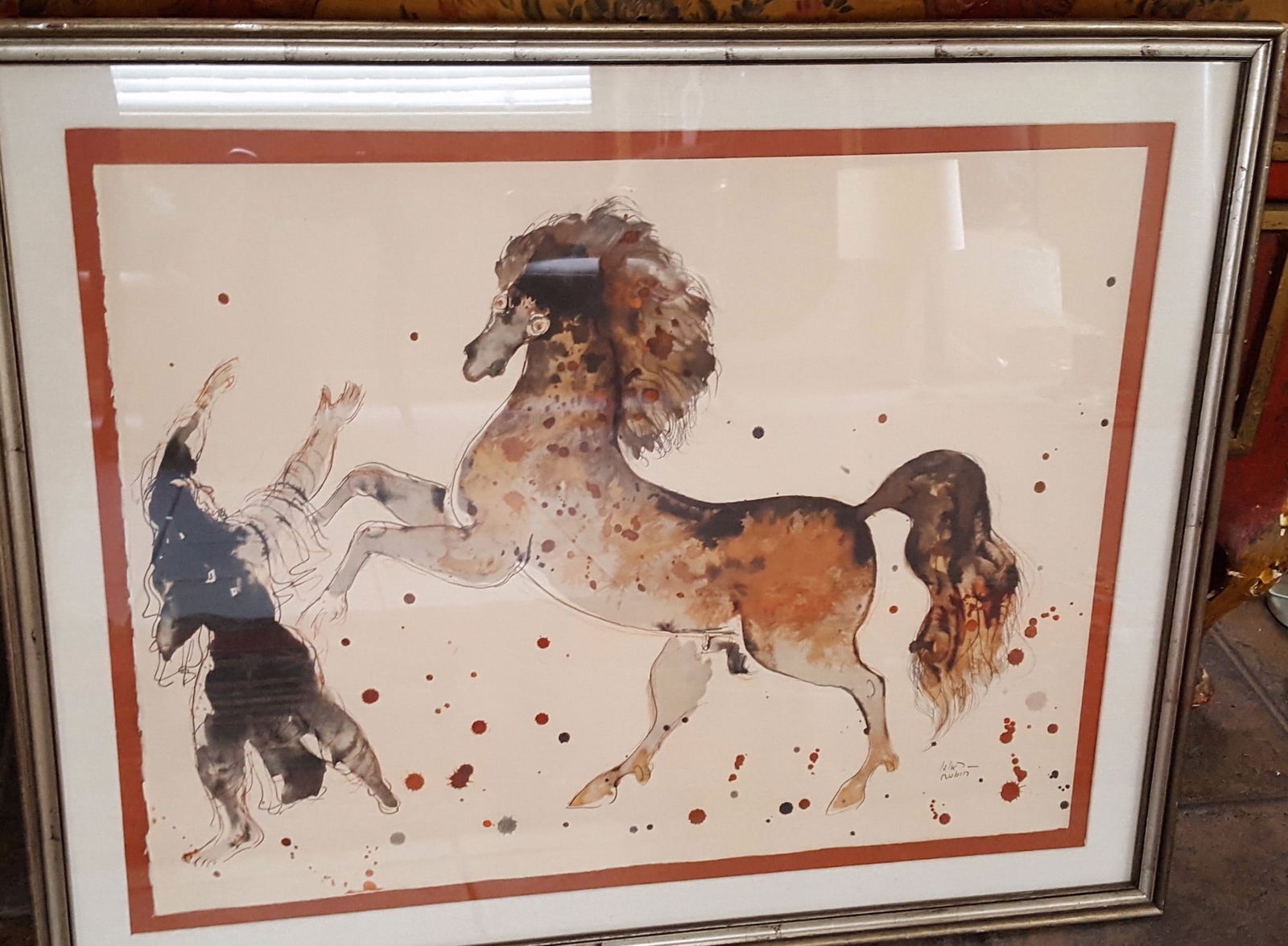 Reuven Rubin (Israeli, 1893-1974) lithograph: Artist: Reuven Rubin (Israeli, 1893-1974)Title:Medium: lithographSize: 27" x 31 1/2" inches framedDate: Provenance: California private collection