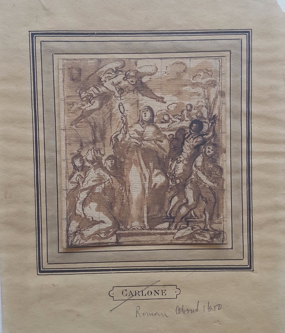 Carlo Carlone (Italian 1686–1775), attr. Old Master Drawing (1 of 1)