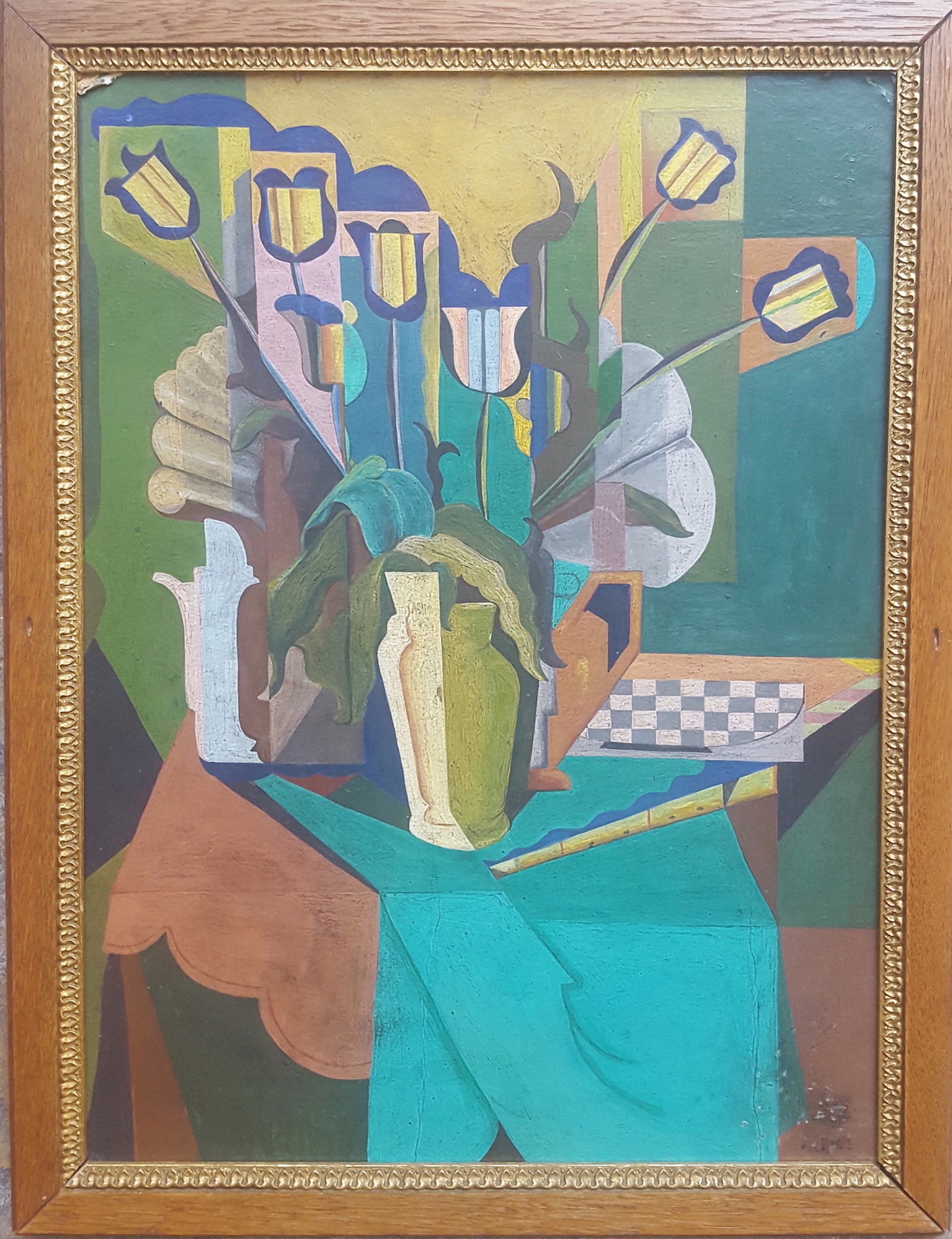 Andre Lhote (French, 1885-1962), Attr. Modernist Painting: Artist: Andre Lhote (French, 1885-1962), Attributed to Title: Medium: oil on boardSize: 16” x 11 3/4” inchesDate: Notes: Likely a study for larger painting