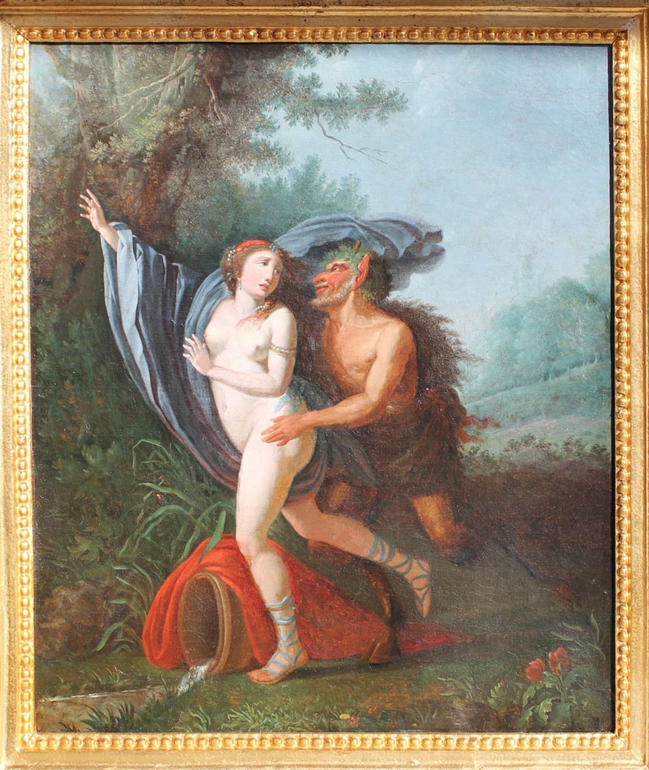 French Old Master mythological painting 18th century (1 of 2)