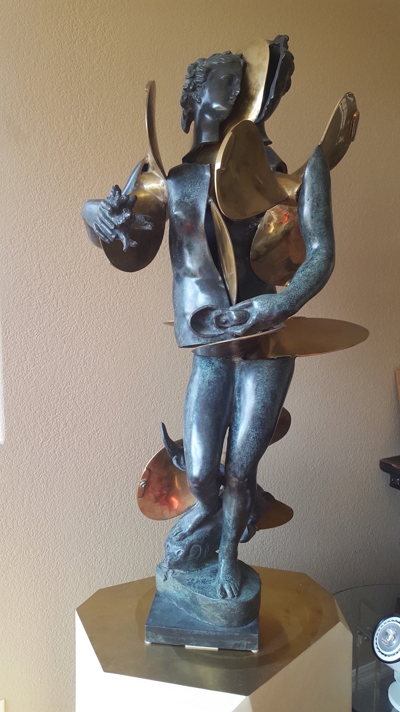 Arman Bronze Sculpture LARGE "Amphitrite with propellors": Artist: Arman (1928-2005)Title: Untitled (Amphitrite with propellors)Medium: Cast bronze Size: 42 x 24 x 16in Date: 1990Notes: incised signature and numbered I/IV on the base (a proof aside from the e