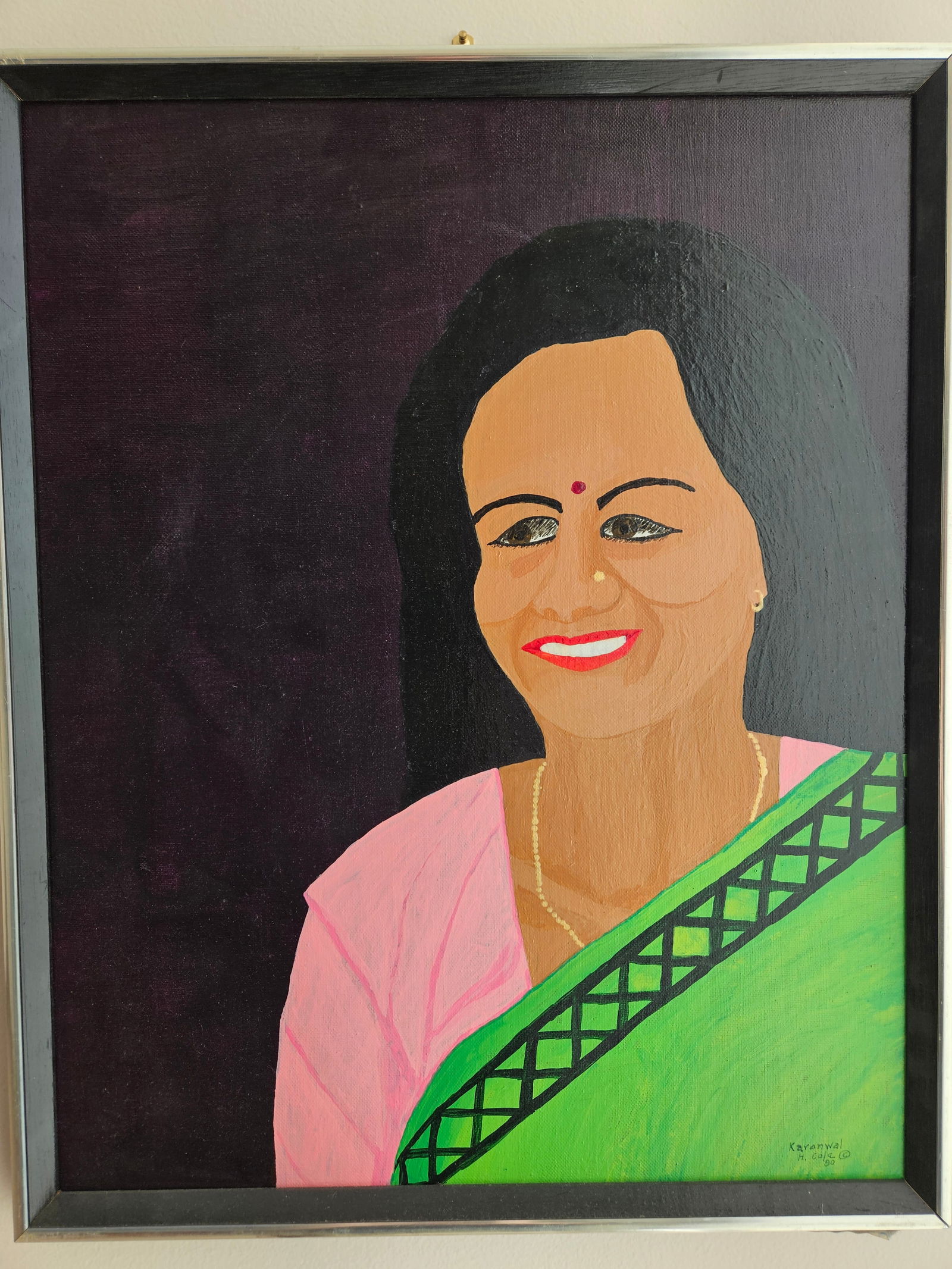 Hinson Cole (1910-1992) Khurajaho, India painting: Artist: Hinson ColeTitle: Karanwal, Khurajaho, IndiaMedium: Oil on CanvasSize: 24” x 16” CanvasDate: 1980Provenance: Estate of Louis & Annette Kaufman. Louis Kaufman (1905-1994) was a Roma