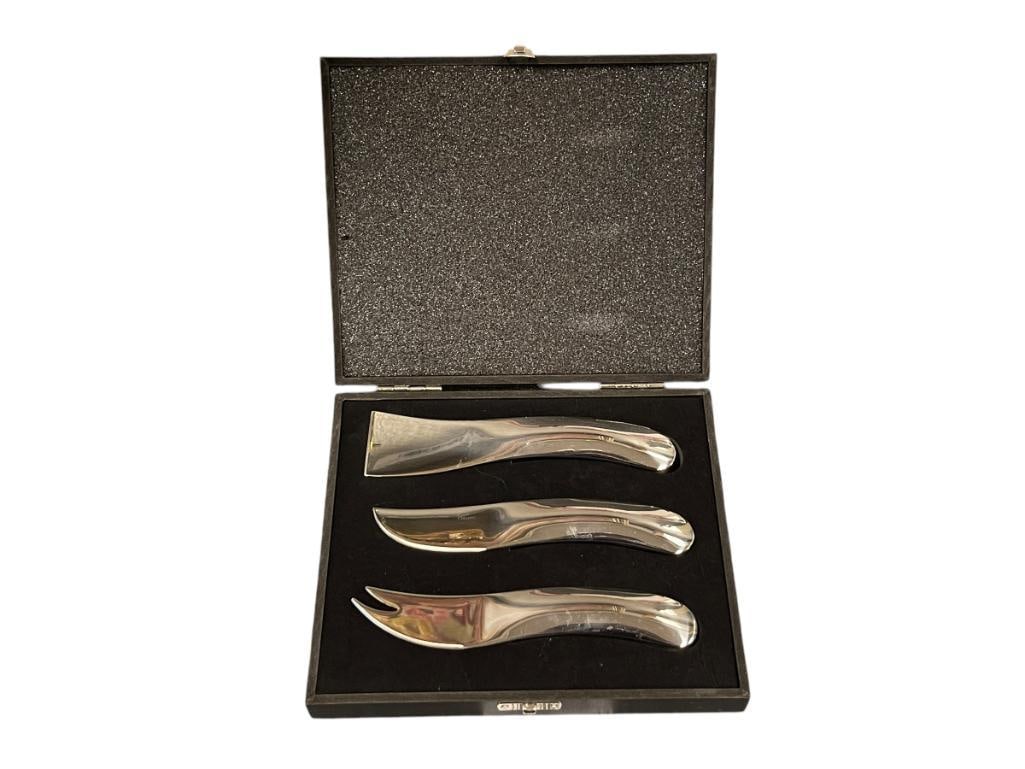 PHILIPPI STAINLESS STEEL DESIGNER CHEESE SET IN CASE (1 of 5)
