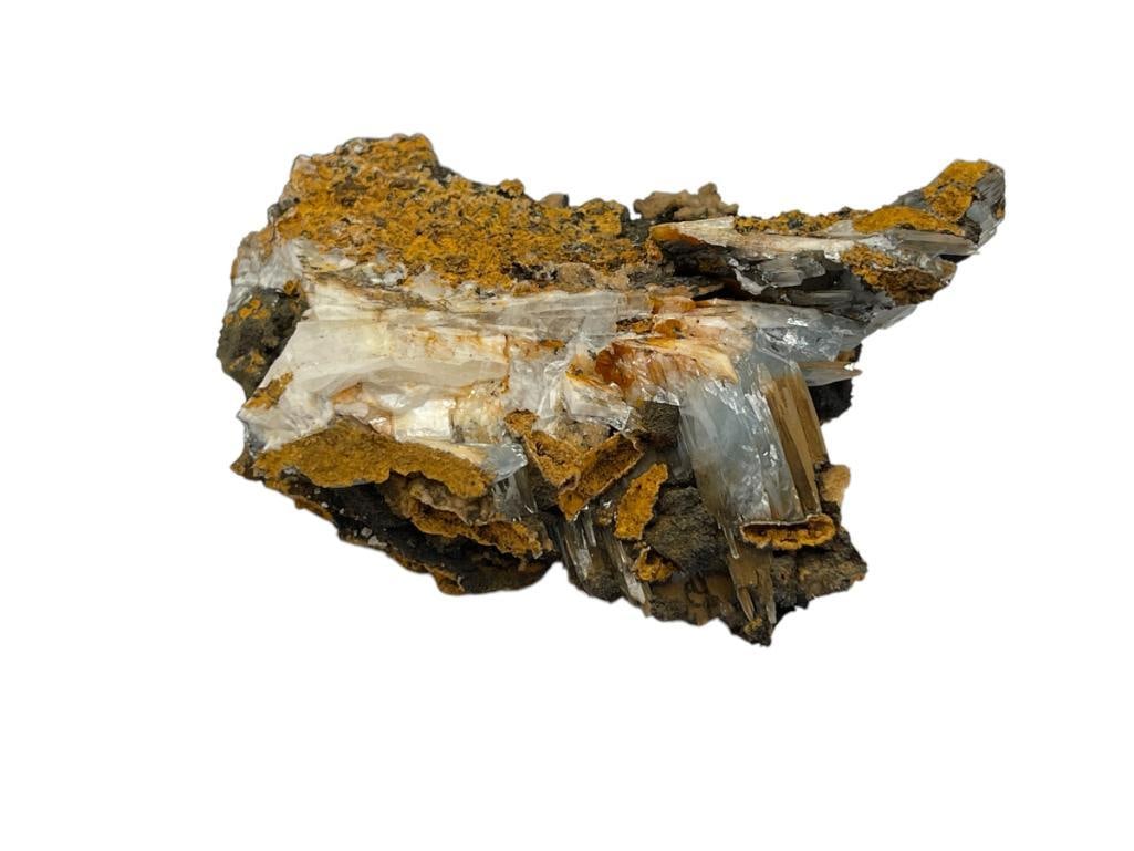 INCREDIBLE PIECE OF BLUE BARITE FROM MOROCCO: FEATURING INCREDIBLE TERMINATION POINTS 4 1/4", 219.09 GRAMS