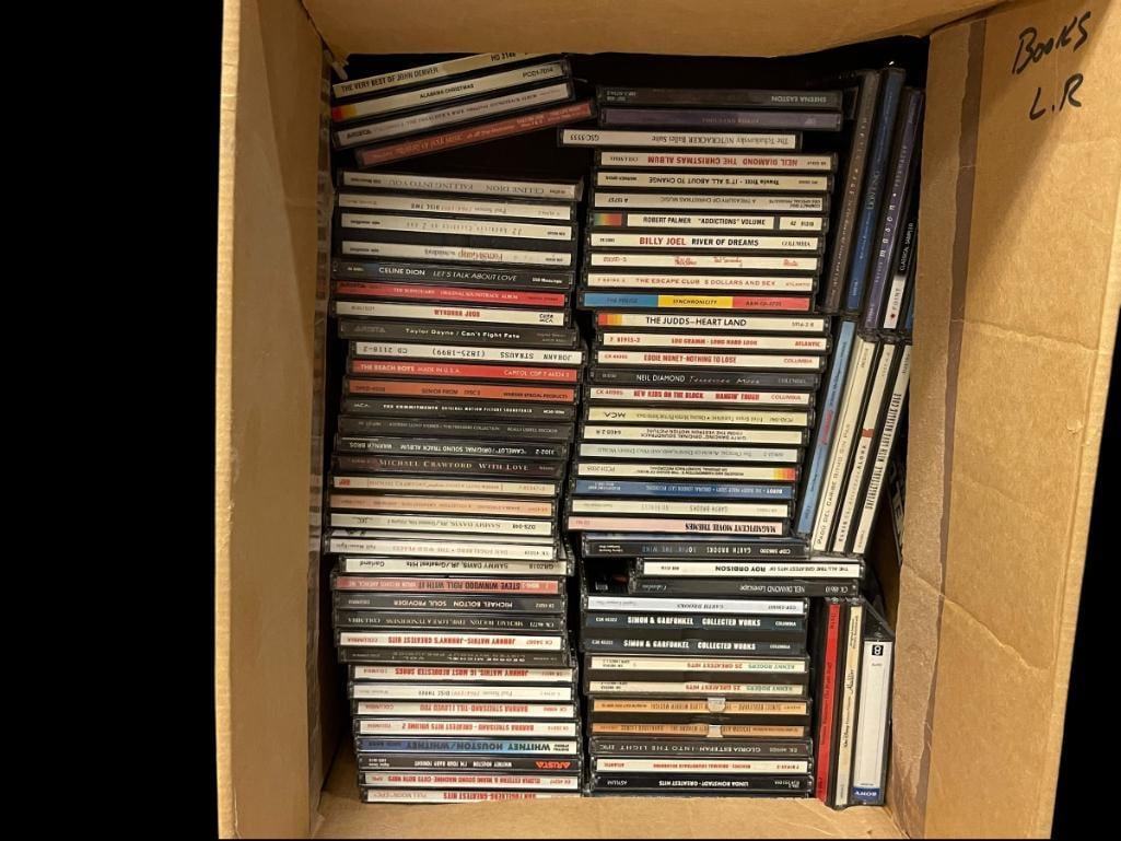 ASSORTED COLLECTIBLE CD'S INCLUDING SAMMY DAVIS JR., LINDA RONSTADT, CELINE DION, AND THE BEACH B...: APPROX. 80 CD'S, ALSO INCLUDES LIKE BILLY JOEL, SIMON & GARFUNKEL, JOHNNY MATTHIS, ETC.