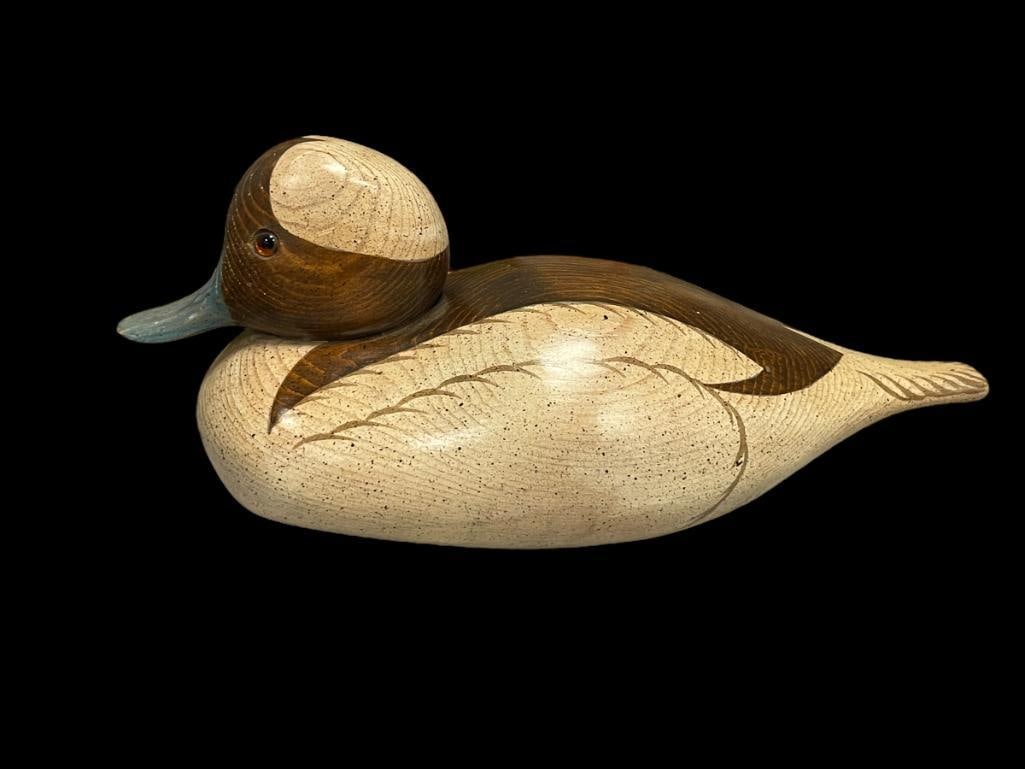 CRAIG FELLOWS BOZEMAN, MONTANA SIGNED CARVED WOODEN HAND PAINTED MALLARD HEN DUCK DECOY (1 of 6)