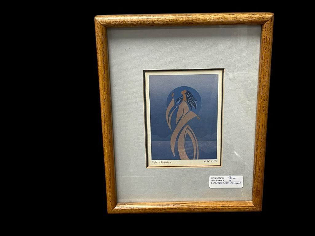 MOON MAIDEN PRINT BY CANADIAN FIRST NATIONS ARTIST MAXINE NOEL KNOWN BY SIOUX GIVEN NAME IOYAN MANI (1 of 6)
