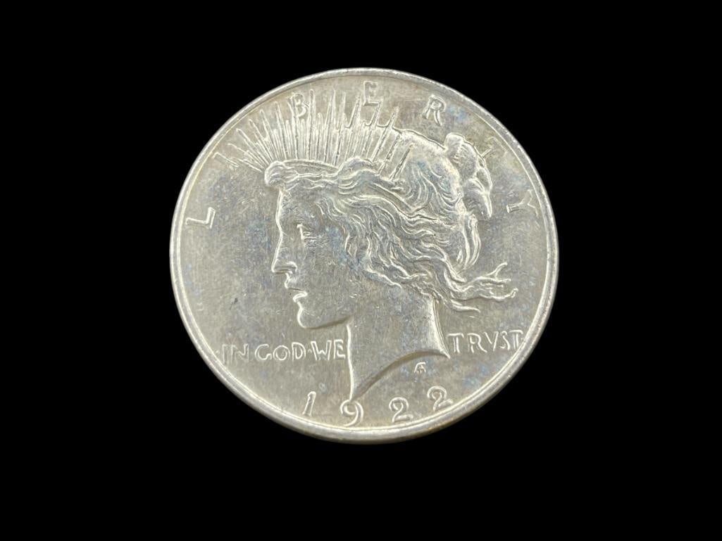1922 U.S. PEACE SILVER DOLLAR AU (1 of 6)