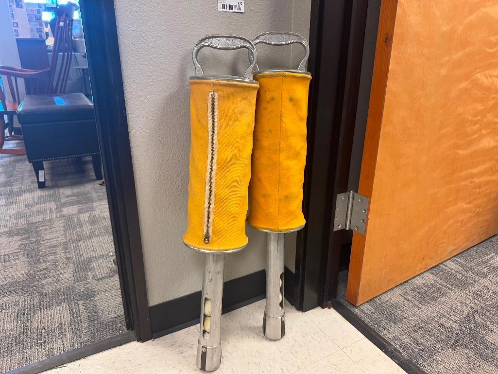 TWO BAG SHAG GOLF BALL RETRIEVAL DEVICES FILLED WITH GOLF BALLS (1 of 6)