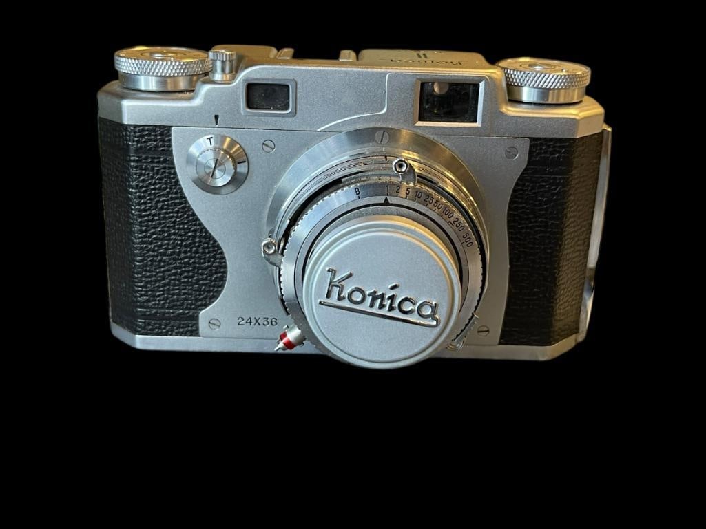 VINTAGE KONICA II NO. 41271 24X36 FILM CAMERA NO. 94573 KONIRAPID-S LENS (1 of 8)