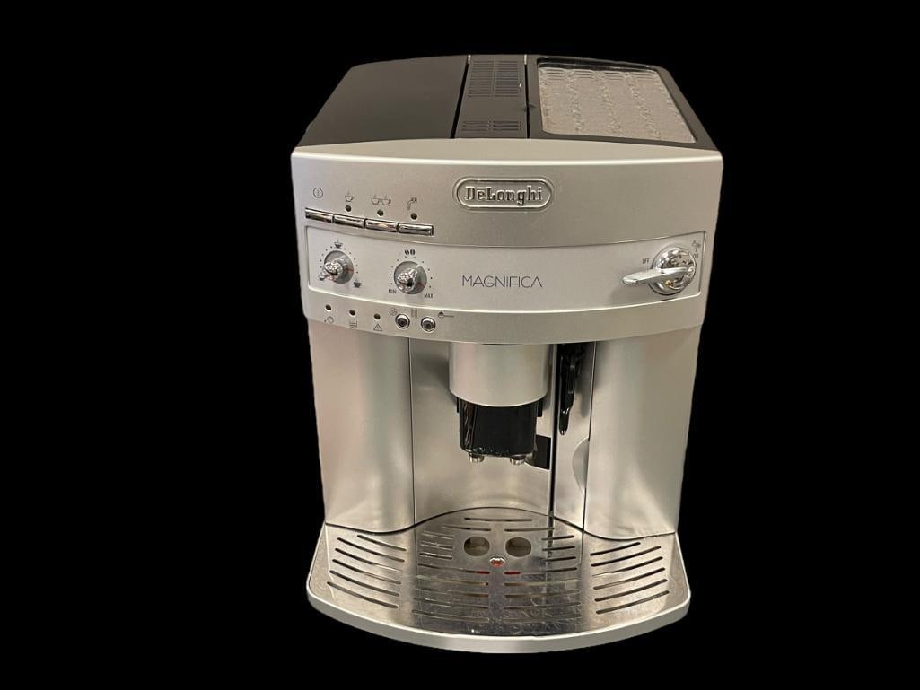 DELONGHI MAGNIFICA ESPRESSO COFFEE MAKER: HIGH-END COFFEE MAKER PERFECT FOR ANY HOME OR OFFICE, TESTED 11" L x 15" W x 14 1/2" H