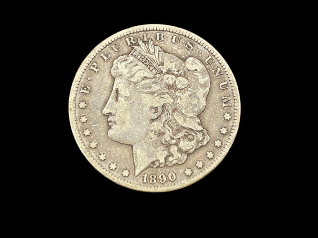 1890-CC U.S. MORGAN SILVER DOLLAR (1 of 6)