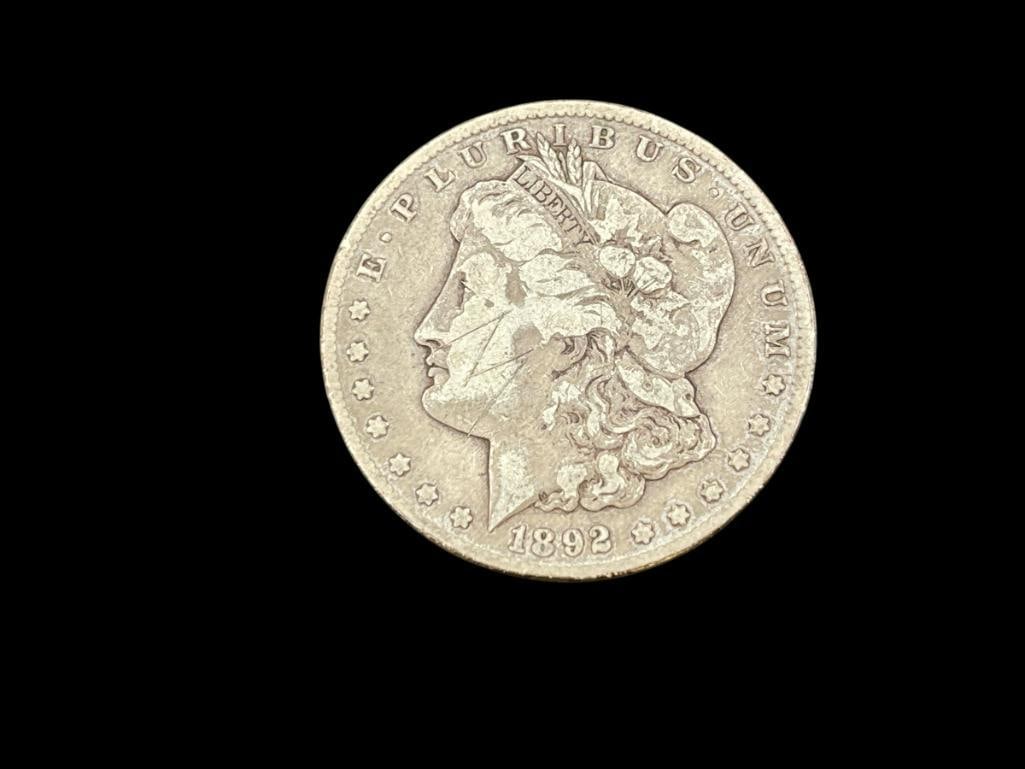 1892-CC U.S. MORGAN SILVER DOLLAR (1 of 6)