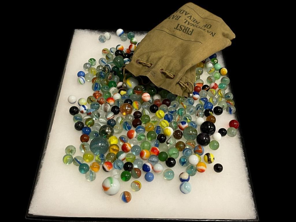OVER 210 ASSORTED MARBLES AND BOULDERS FEATURING A GREAT ASSORTMENT OF MARBLES (1 of 12)