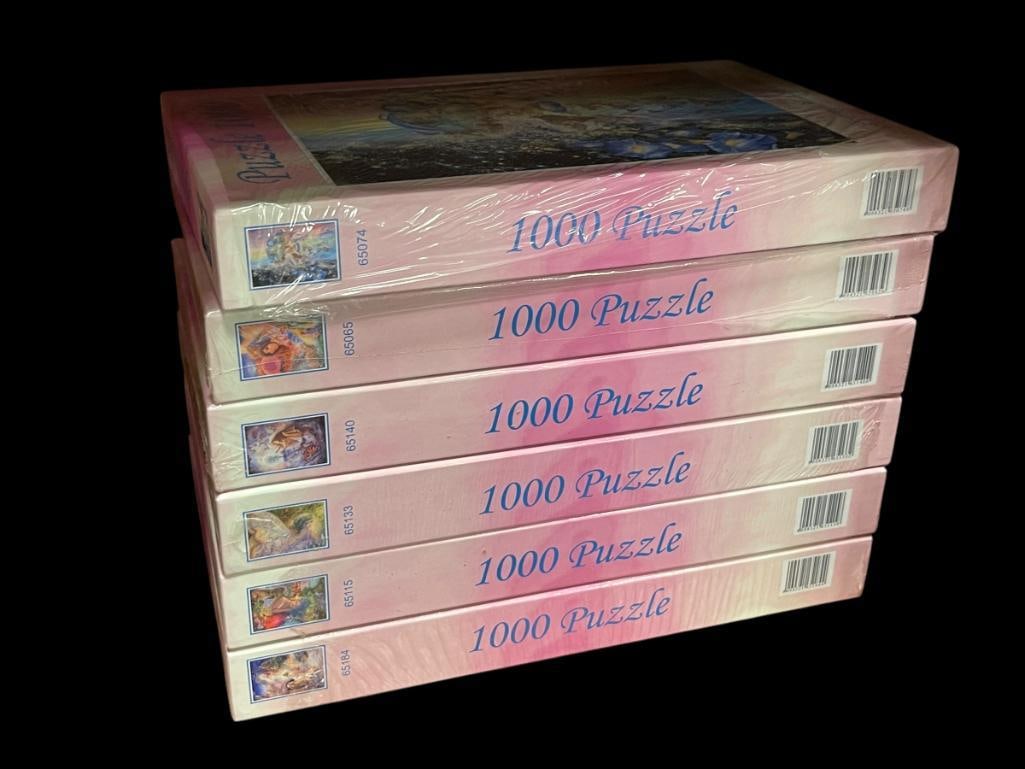 FIVE UNOPENED COLLECTIBLE 1,000 PIECE PUZZLES FROM THE JOSEPHINE WALL ART COLLECTION (1 of 9)