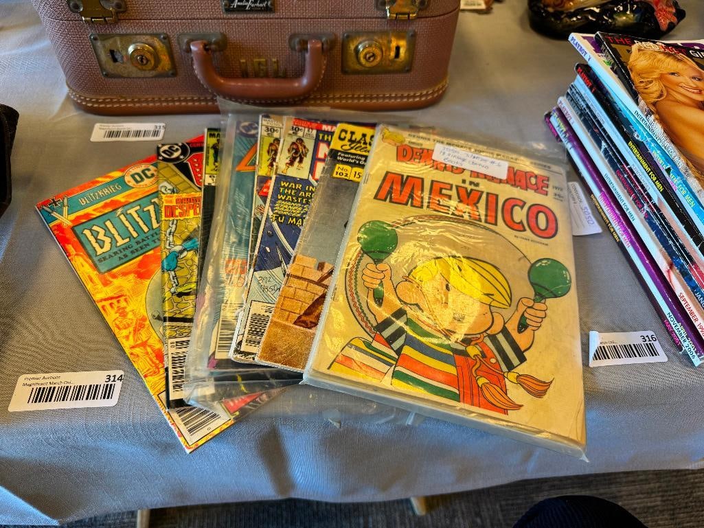 NINE VINTAGE DC COMICS AND MARVEL COMIC BOOKS (1 of 6)
