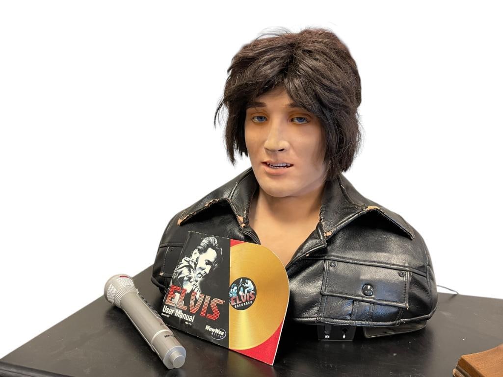 WOWWEE ALIVE ELVIS PRESLEY ANIMATRONIC BUST LIFE-LIKE INTERACTIVE KARAOKE MACHINE (1 of 13)