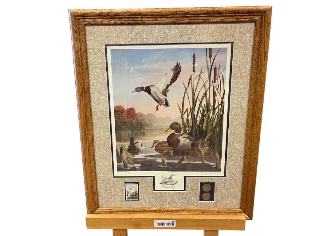 LEO STANS 1991 SIGNED LIMITED-EDI PRINT "AUTUMN AIR" MALLARD DUCK PRINT (1 of 9)