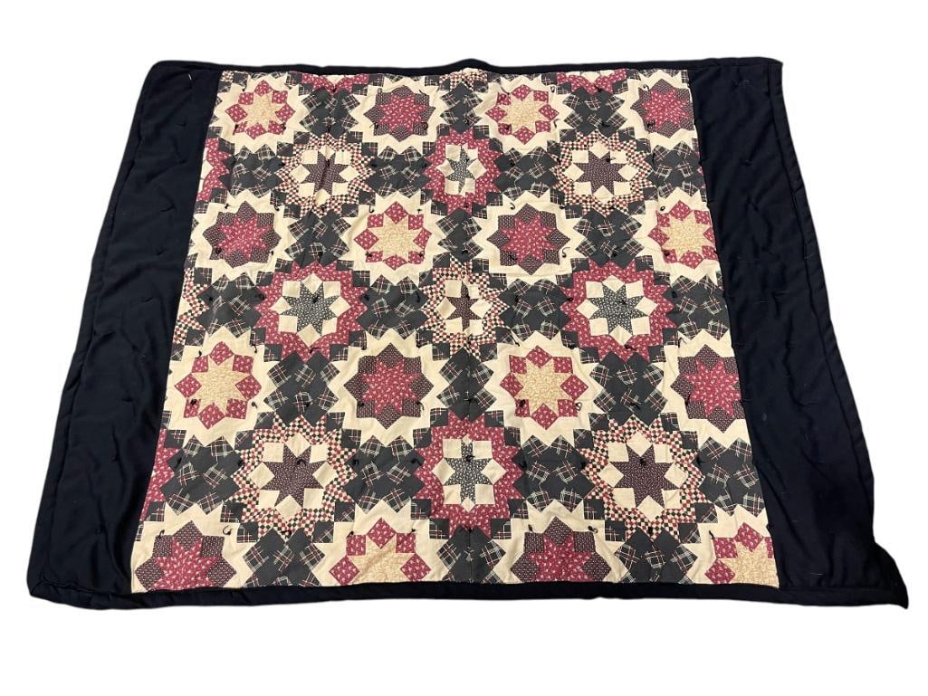 VINTAGE STAR PATTERN PATCHWORK QUILT BY SCF CRAFTERS "GIVEN WITH PRAYER" LABEL ON BACK (1 of 6)