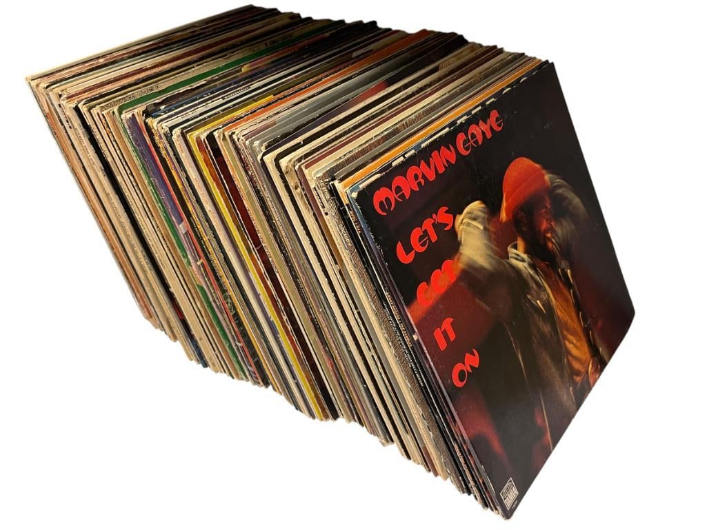 OVER 65+ ASSORTED VINYL RECORD ALBUMS FROM MARVIN GAYE TO KENNY ROGERS, MOTLEY CRUE, AND MANY OTH... (1 of 11)