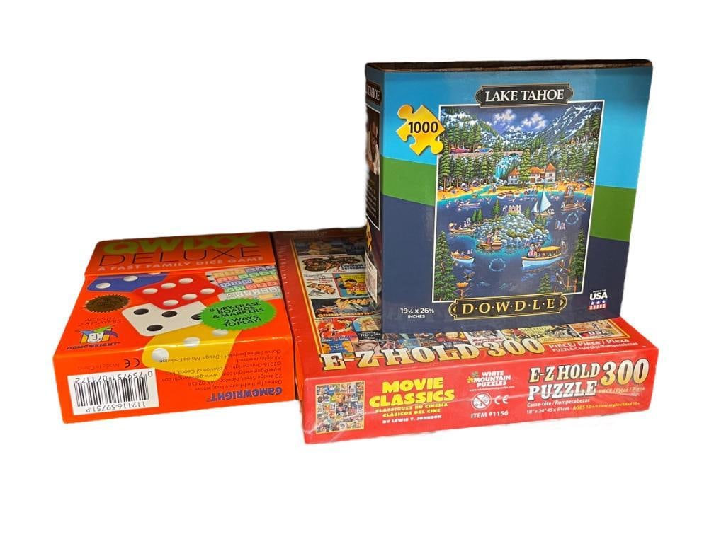 LAKE TAHOE 1,000 PIECE PUZZLE BY DOWDLE, MOVIE POSTER PUZZLE, AND FAMILY DICE GAME (1 of 8)